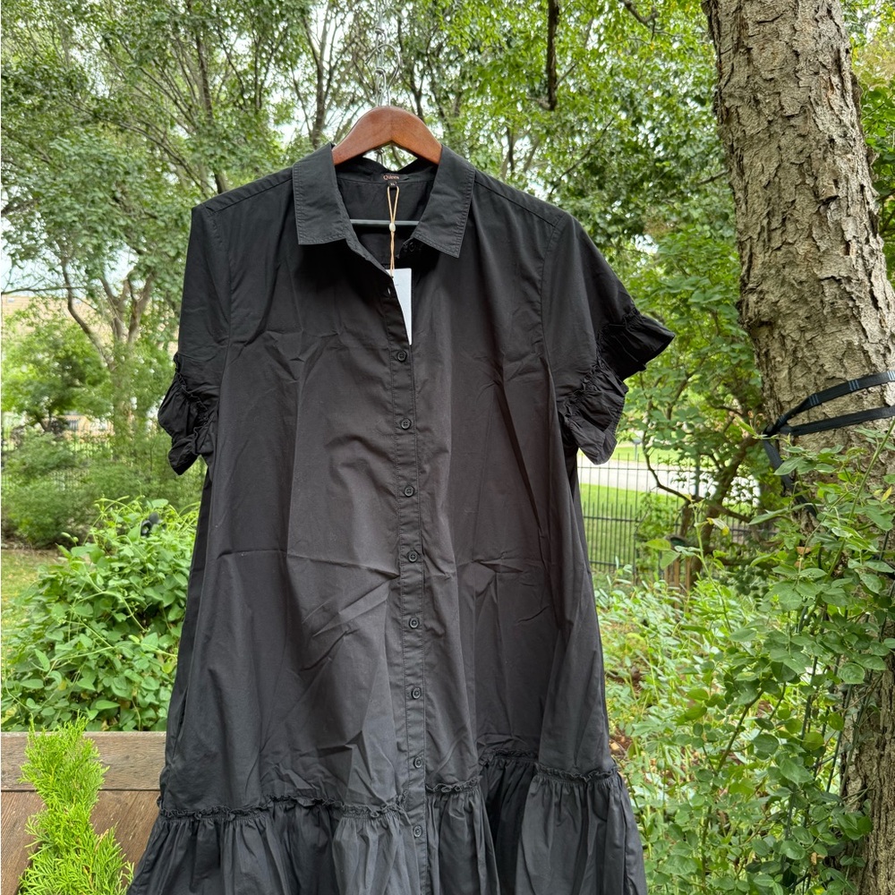 Quince Black Dress Elegant Lightweight Design